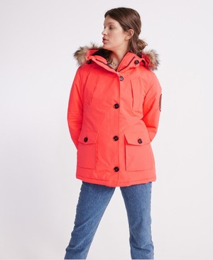 Superdry Everest Parka Női Kabát Korall | NLHYX4793